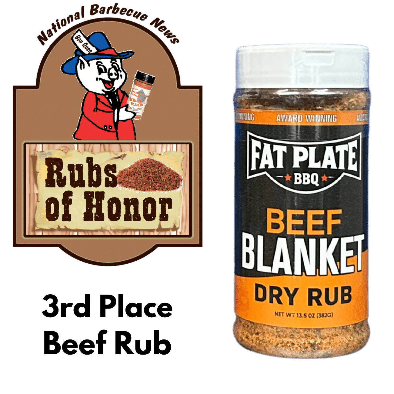 Beef Blanket Rub Rub Fat Plate BBQ 
