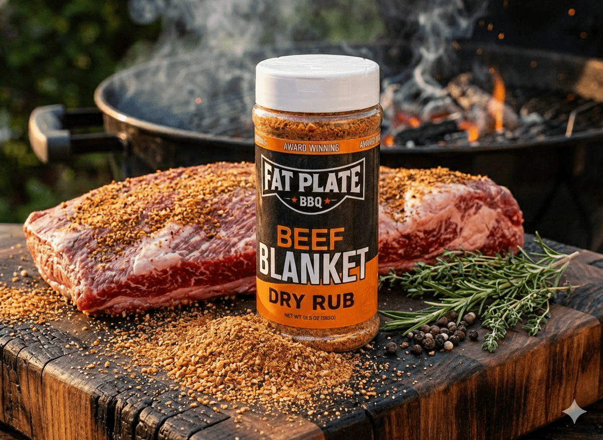 Beef Blanket Rub Rub Fat Plate BBQ 