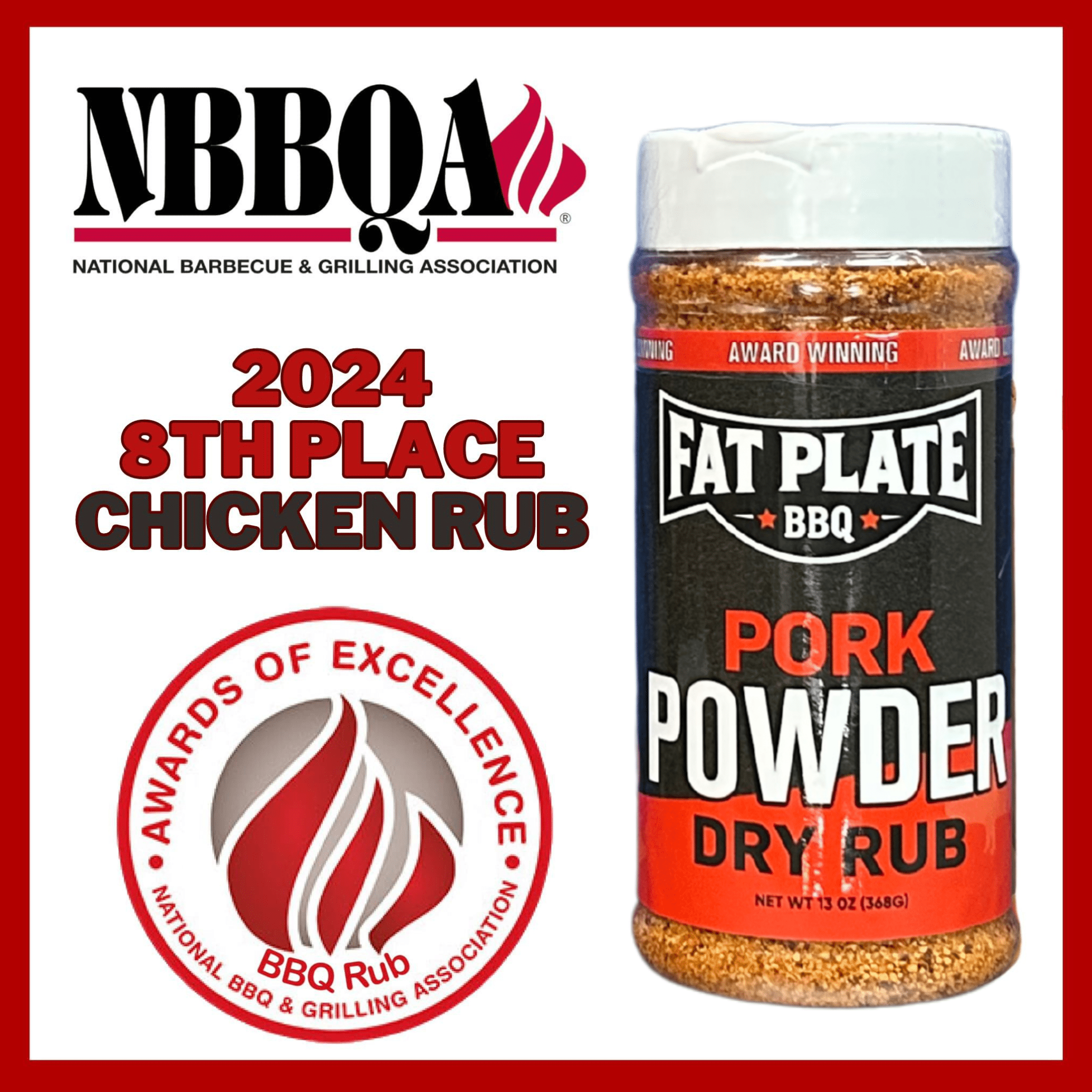 Pork Powder Rub Rub Fat Plate BBQ 