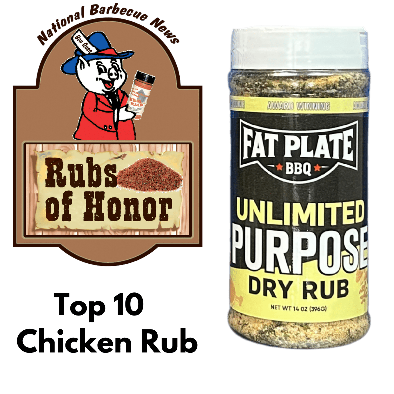 Unlimited Purpose Rub Rub Fat Plate BBQ 